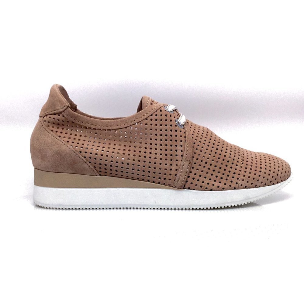 NEW MAXMARA MM41 Nude  Suede Sneakers Shoes - Picture 4 of 11